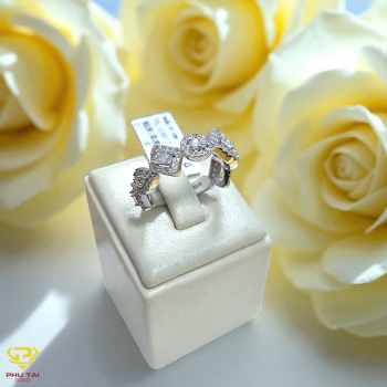 Nhẫn nữ vàng trắng (mã NVT 9511)